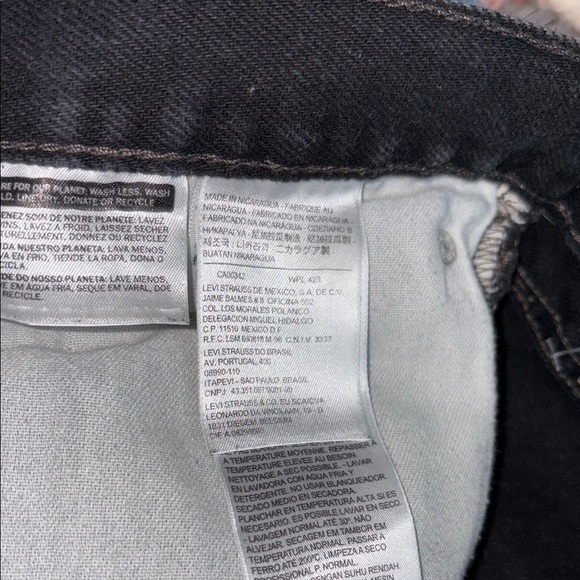 Levi’s 505 Men’s 34X34 Black Straight-Leg Jeans - Picture 4 of 6